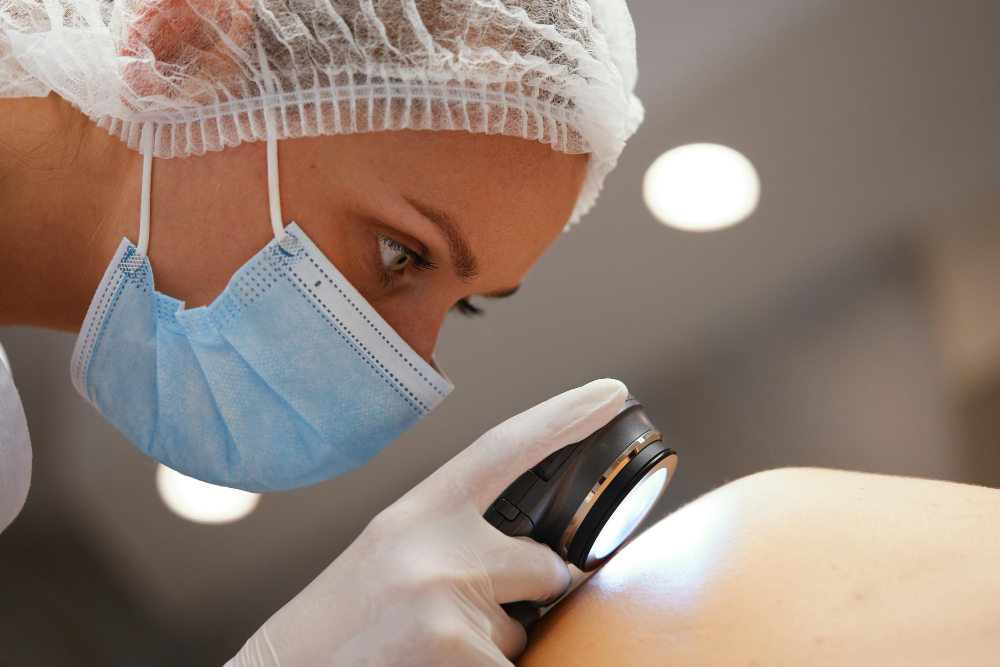 Vyšetrenie kože dermatológom