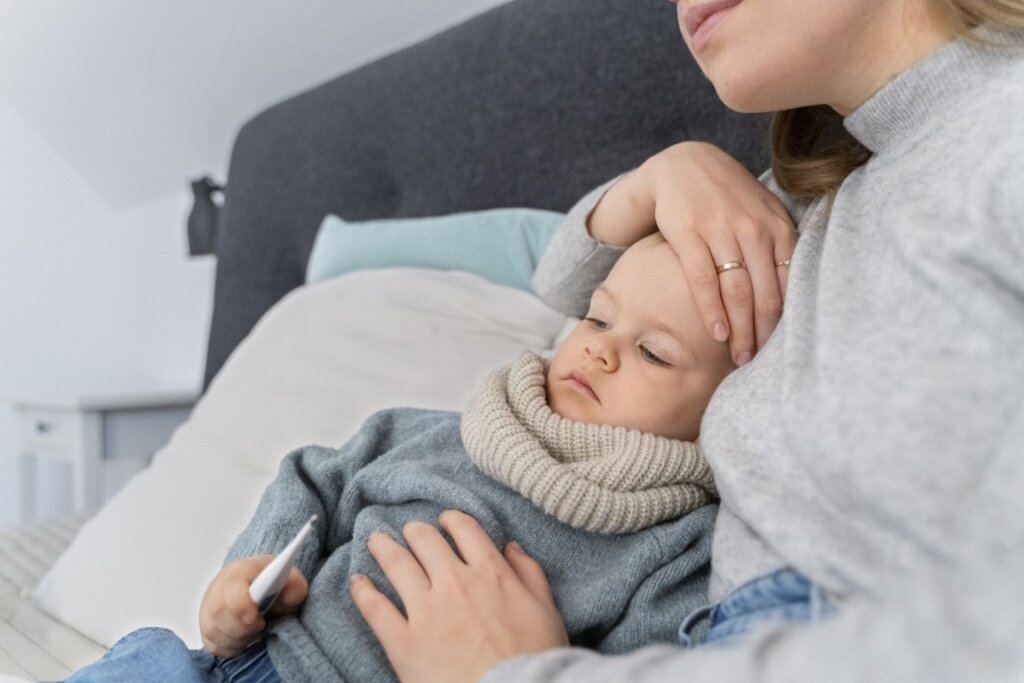 Matka s dietatom ktore zazilo poranenie hlavy