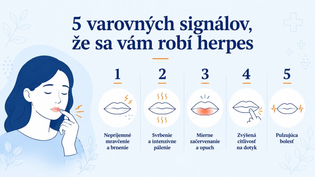 Grafika signálov, že sa vám robí herpes
